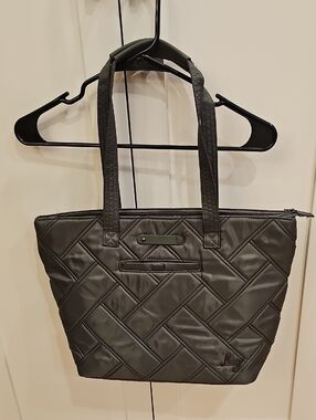 lug Skyliner Quilted Tote Bag in Olive Green 11"x5"x11.5"